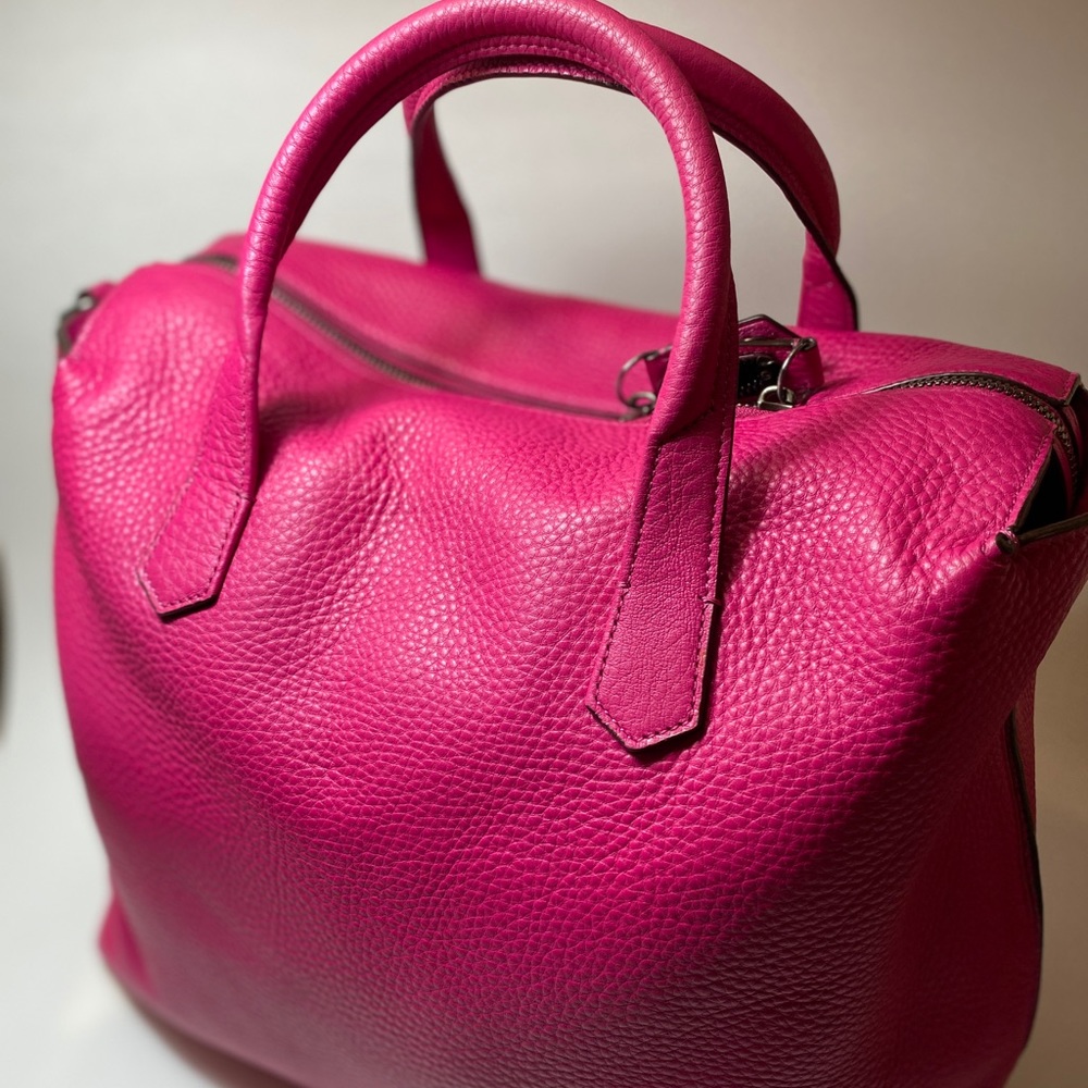 Reed Krakoff Full Line hot pink pebble grain